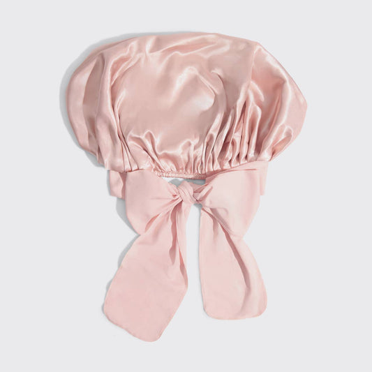 KITSCH- Adjustable Oversized Satin Bonnet- Blush