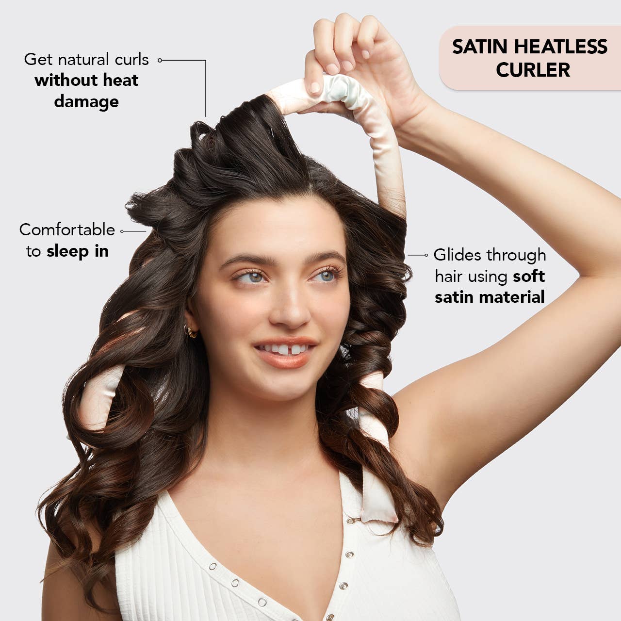 KITSCH- Satin Heatless Curling Set - Sunset Tie Dye