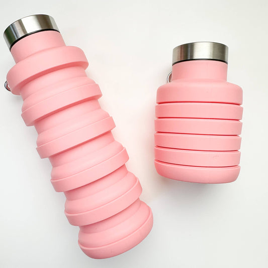 BON VOYAGE BEAUTY- Collapsible Silicone Water Bottle – 500ml