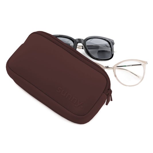 MYTAGALONGS- Double Eyeglass Case – Espresso