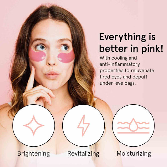 GRACE & STELLA- Pink Eye Masks – Brighten, Depuff, Refresh (1 pair)
