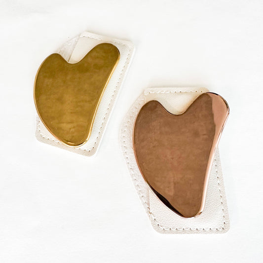 BON VOYAGE BEAUTY- Stainless Steel Gua Sha- Gold