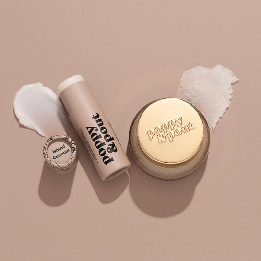 POPPY & POUT-Lip Care Duo, Island Coconut