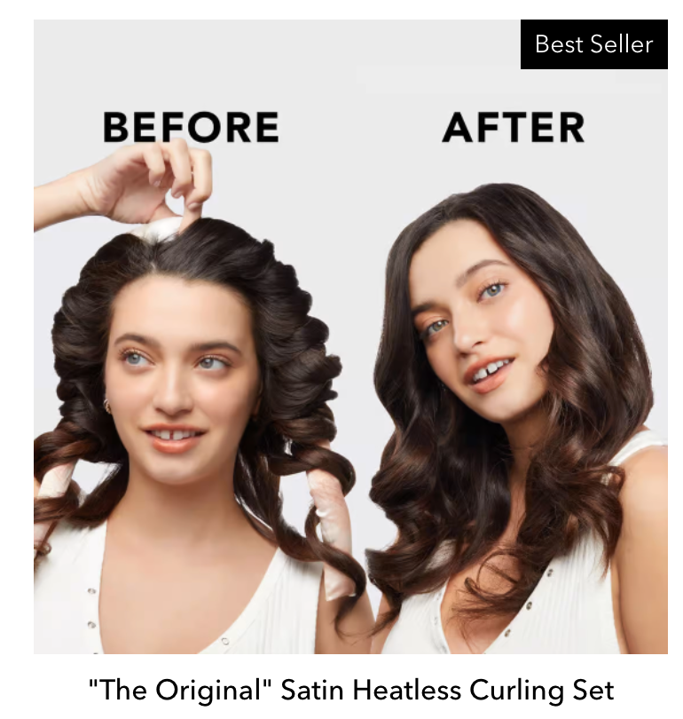 KITSCH- Satin Heatless Curling Set - Sunset Tie Dye